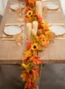 装飾的な花の花輪人工sガーランドフェイクカボチャの秋のメープル葉のクリスマスハロウィーン感謝祭暖炉秋の装飾2208276365450