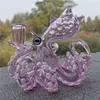 Polpo spesso Acqua Bong Pipa Narghilè Bubbler Dab Rig Narghilè 14,4 mm Giunto femmina Rosa Accessori per fumatori CCG Whosale Bubbler Beaker Craftbong Bang