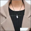 Collares colgantes Geométrico Irregar Amatista áspera Piedra natural Cristal Collar versátil simple para mujeres Entrega de gota 2021 Joya Dhga9