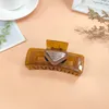 Luxury Letter Clamps Triangle Women Square Hair Clips Large Hairpin Crab Solid Color Claw Clip for Girl Designer Clear Accessories