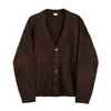 Mens Sweaters IEFB Wear Knitted Sweater Loose Vneck Singlebreasted Solid Color Cardigan Coat Autumn 9Y3266 220826