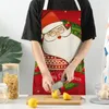 Weihnachtsschürze Weihnachtsmann Schneemann Druck Kochschürze Küche Ölbeständige ärmellose Schürzen Erwachsene Kinder Kunstmalerei Lätzchen BH7464 TYJ