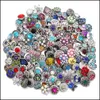 Autre Mode Mini Strass Snap Bouton Bijoux Composants 12Mm Métal Snaps Boutons Fit Boucles D'oreilles Bracelet Bracelet Noosa Mix001 Drop Dhuft