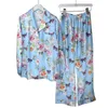 Work Dresses Spring And Autumn Silk Pajamas Women's 19 M Printing Suit Large Size Home Clothes