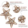 Decorative Flowers Wreath Rattan Star Hoop Garland Vine Frame Floral Diy Door Ring Base Crafts Pentagram Form Twig Macrame Hanging