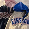 Kurtki damskie Trendy mody litera drukowana haftowany mundur baseballowy para retro harajuku luźne amerykańskie kobiety 220827