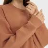 L-122 Relaxed Fit Damen-Kapuzenpullover aus Baumwolle, Yoga-Kleidung, perfekt übergroße, kurze Sweatshirts, superweicher Stoff, Sportmantel, Oberteile, langärmliges Oberteil