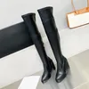 Inverno femminile sopra gli stivali elastici del ginocchio High tall