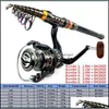 Spinning Rods 1836M Telescopic Fishing Rod Combo Reel Set Carp Kit 220226 Drop Delivery 2021 Sports Outdoors Swimset Dhblq6221734