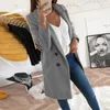 Hommes vestes automne hiver Long laine manteau femmes grande taille Double boutonnage élégant dames solide poche survêtement 5XL