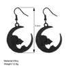 Dangle Chandelier Creative Halloween Skull Earrings for Women Girl Youth Personality Party Black Skeleton Moon Horror Drop Earring Jewelry Gifts 220826