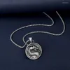 Pendant Necklaces 2022 Fashion Men's Punk Style Stainless Steel Necklace Hip Hop Mortal Kombat Jewelry For Men And Women