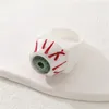 Bague pour femmes INS gothique Punk mauvais œil résine acrylique hommes Halloween drôle œil chanceux bagues bijoux cadeaux