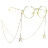 Correntes JGL0017 2022 Design mais recente Estrela Star Gotes Glasses corda ouro prata pingente pingente de cadeia artesanal jóias femininas