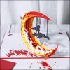 Gru￟karten 3D -Jubil￤umskarte/Pop -up -Karte Red Maple Handmade Geschenke Paar an Ihre Hochzeitsfeier Liebe Valentinstag Drop Dhrbt