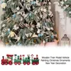 Christmas Decorations Wooden Train Model Vehicle Decoration Home Accessories