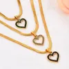 Colliers pendants Zhini Bohemia Punk Gold Gold brut Titanium Steel Chain Choker Zricon Crystal Heart Fat Handmade For Women Jewelry Gift