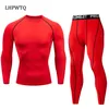 Herrsp￥rar snabba torra m￤ns termiska underkl￤derupps￤ttningar som k￶r kompressionssport kostymer basket tights kl￤der gym fitness jogging sportwe 220926