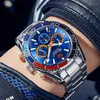 Montres-bracelets WISHDOIT 2022 mode montre de plongée hommes bleu haut en acier inoxydable étanche loisirs sport Quartz