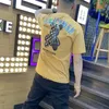 メンズ Tシャツリトルベア印刷男性 Tシャツトレンド夏カジュアルルーズマーセライズコットンラウンドネックトップファッション服ストリート M-7XL