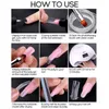 Nagellak vaste extensie lijmset natuurlijke hars gelborstelbestand UV -lamp kristal model reinigingslaag laag manicure kit T220826