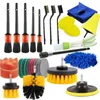 Car Sponge 30Pcs Cleaning Brush Set Power Scrubber Drill Pad Wash MiDetailing For Interior Air Vent Wheel Rim