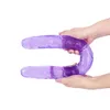 Schoonheidsartikelen 46 cm zachte jelly dildo dubbele lange realistische dildo's pik lesbisch anale speelgoed gay eind penis voor vrouwen sexy speelgoed