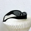 Schwarz-graue Shield-Wrap-Sonnenbrille für Herren und Damen, Brillenschirme, Occhiali da sole Pupular Styles in 22