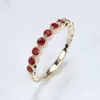 Klusterringar Originalgrupp Inlagd Ruby Roséguld Dam Enkelrad Ringöppning Elegant Unik Charm Ljus Lyx Silversmycken