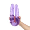 Schoonheidsartikelen 46 cm zachte jelly dildo dubbele lange realistische dildo's pik lesbisch anale speelgoed gay eind penis voor vrouwen sexy speelgoed