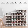 Clothing Storage DIY Assembly 6 Layers Stand Shoe-Shelf Stackable Shoe Cupboards Rack Space Saving For Hallway Safety