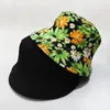 Berets zomer fruit print emmer hoeden universeel streetwear mode hiphop zon hoed mannen vrouwen visser cap dubbele zijde