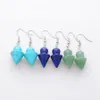 Nouveautés boucles d'oreilles pendantes pour bijoux féminins perles de pierre naturelle forme de champignon Lapis Lazuli Turquoises opale BR333