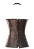 Cinture Nero/Caffè Fibbia Corsetto Steampunk Corsetti postnatali Bustini Sexy Snellente Sottoseno