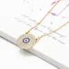 Colliers pendants Lucky Eye Crystal Evil Collier Turc Round Blue Chain pour femmes bijoux EY164