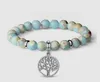 Fasci di moda pietra naturale pietra naturale 8mm punk multicolore agata chakra guarigione reiki buddha yoga bracciale elastico seu