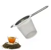 Groothandel thee Infusers Teapot Tea Strainer met Cap roestvrijstalen los blad Infuser Basket Filter Big Deksel 0828