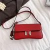 Bolsas de ombro bolsa fivela simples ombro ￺nico ombro ￺mido vermelho