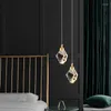 Pendant Lamps Bedroom Bedside Lamp Decorative Chandelier Crystal Light Luxury Dining Room Bar Creative Living Line Pendent Lighting