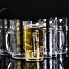 أكواب كبيرة السعة 1L الشفافة الاكريليك بيرة القدح تورم شرب برامج الأسرة البار الملحقات كوب كبير المشروبات البلاستيكية