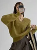 Women's Sweaters Autumn Winter Simple VNeck Long Sleeve Sweater Women's Korean Fashion Top Loose Knit Y2k Sweaters Solid Color Women's Clothes 220827