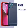 Handyhüllen aus Kohlefaser, robuste Rüstung, stoßfest, schlank, weiche TPU-Abdeckung für iPhone 15 14 13 12 Mini 11 Pro X XS MAX XR 8 7 Plus Samsung S23 S22 Ultra A14 A33 A53 A73