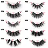 Falska ￶gonfransar gratis 1pairs makeup 3d mink fransar fluffiga mjuka wispy naturliga kors ￶gonfransf￶rl￤ngning ￥teranv￤ndbar