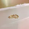 Creolen Gold Mini für Frauen Zirkon Schleife Ohrring kleiner Schmuck