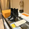 Top designer schoenen dames laarzen hoge hak 10 cm mode enkel laarzen echte lederen martin boot outdoor dikke bodems schoen met doos maat 35-42