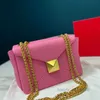 Bolsos de noche Lady Mini Remache Crobody Bolsas Diapositiva Cadena Hombro Mujer Solapa Hbag Moda Monedero Piel de oveja Cuero 6 S Embrague Cena Bolsa Hebilla de metal ISRF