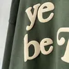 男性パーカー YE MUST BE BORN AGAIN レターフォームプリントハイストリートヒップホップパーカーフード付きスウェットシャツ