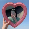 Makeup Brushes INS Love Mirror Desktop Vanity Wall Mounted Dual-Use Heart-Shaped