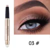 Eye Shadow 12 Colors Double-side Pearlescent Silkworm Eyeshadow Pen Waterproof Shimmer Soft Creamy Texture Stick