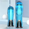 Jouets sexuels masager jouet masturbateurs masculins télescopique push-insertion automatique électrique adulte sexe cristal avion tasse CTHL 6ZDW